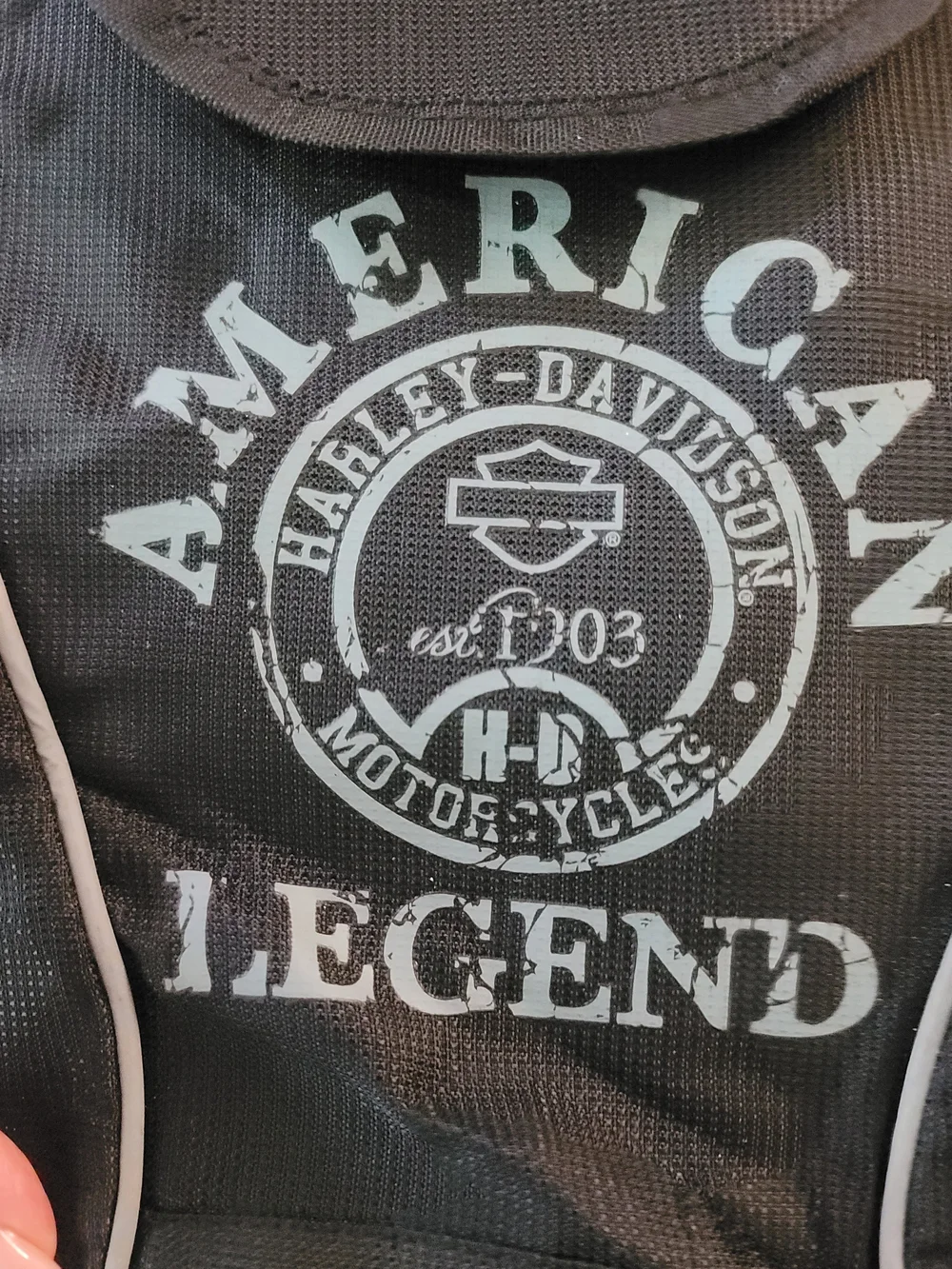 Harley-Davidson American Legend Black Drawstring Backpack